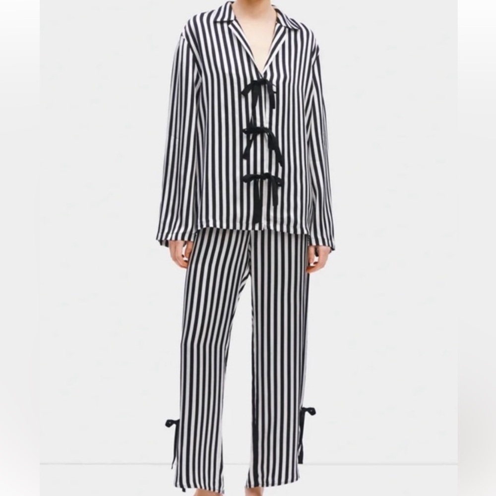 Sleeper Pajama Striped Bow Set Phoenix Small
